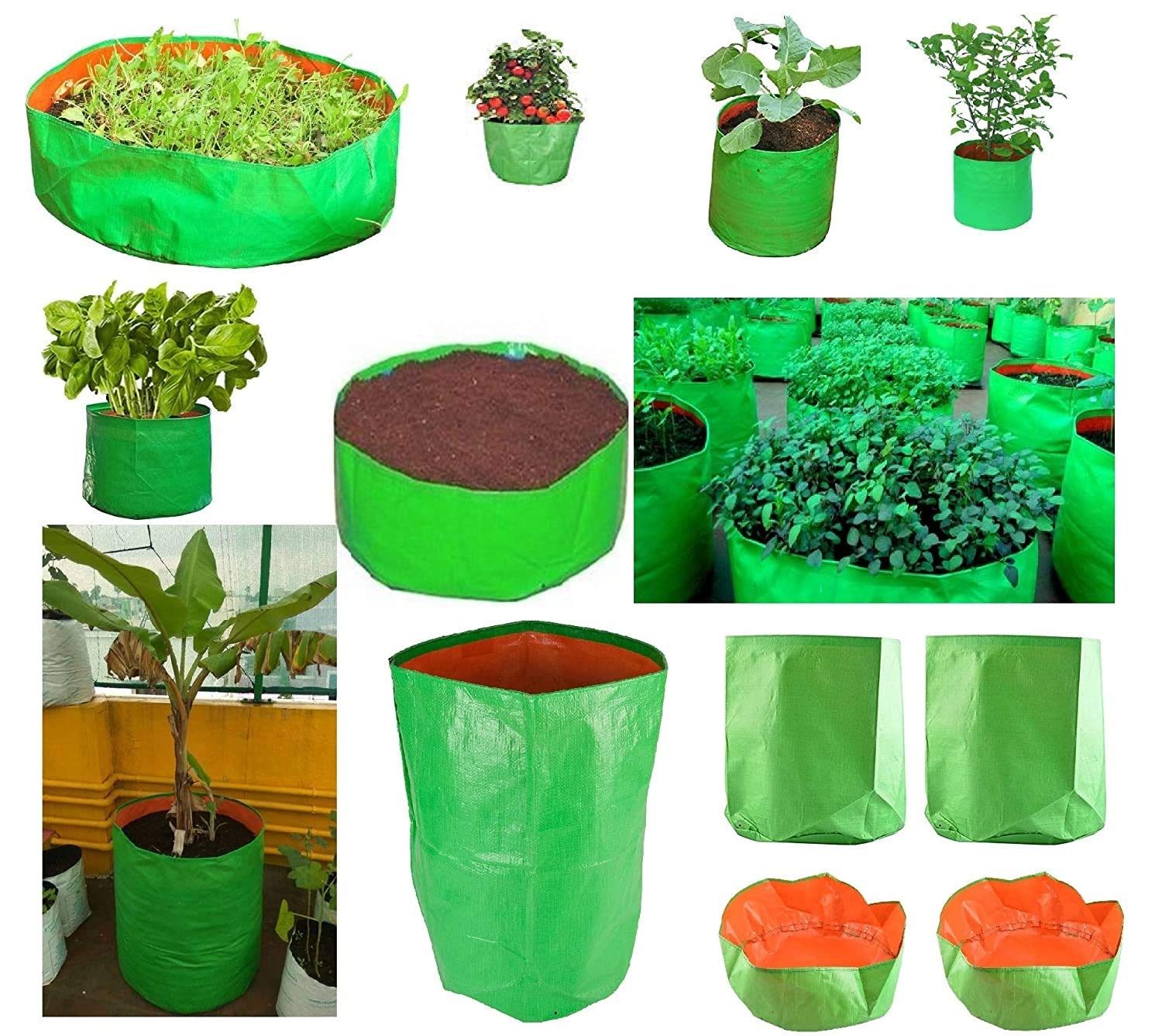 HDPE Green Grow Bags For Terrace Gardening